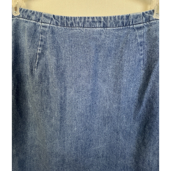 Eddie Bauer Denim Skirt Women 18 Straight Long Maxi Modest Work Y2K School - Picture 9 of 11